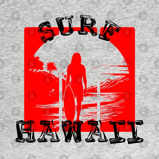 Surf Hawaii (Red & Black) by VelvetRoom